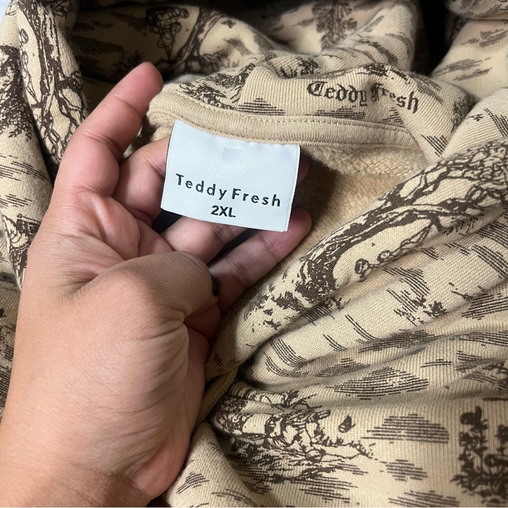 Teddy Fresh Beige Graphic Hoodie - Picture 4 of 7